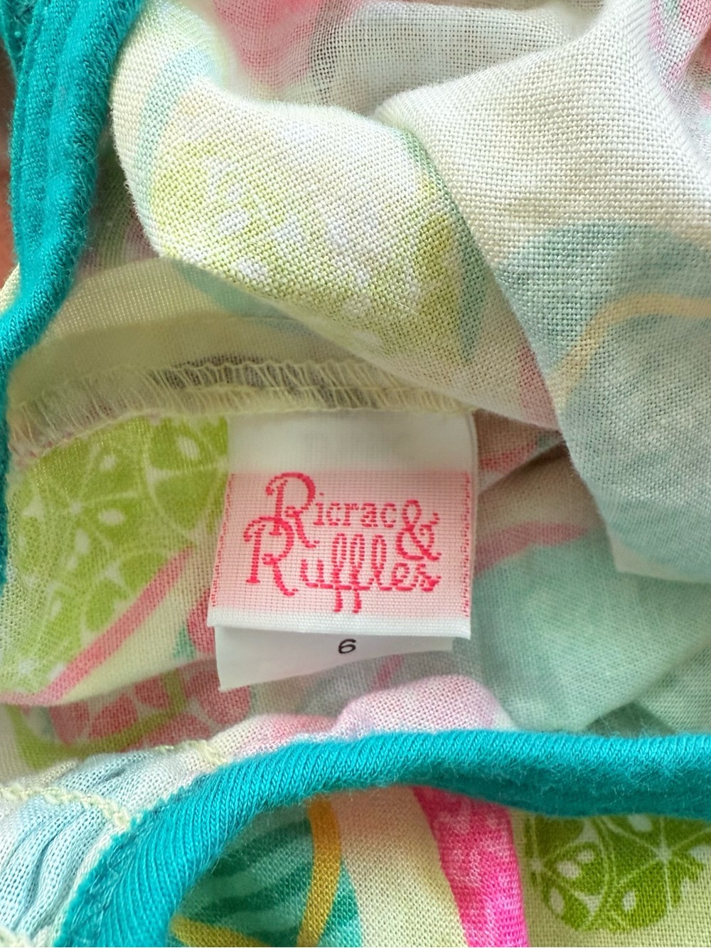 Ricrac and Ruffles dress girls size 6 - Picture 3 of 3